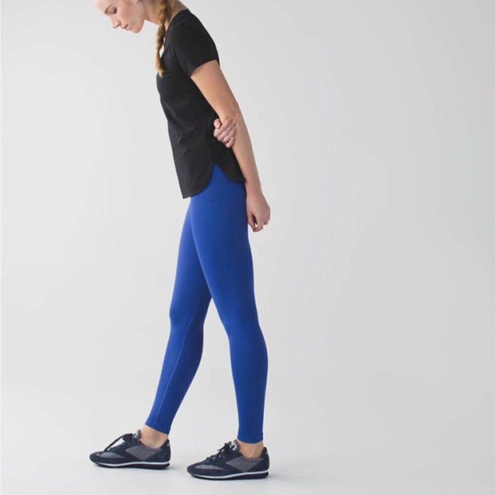 Lululemon Zone In Tight Sapphire Blue - Picture 2 of 9